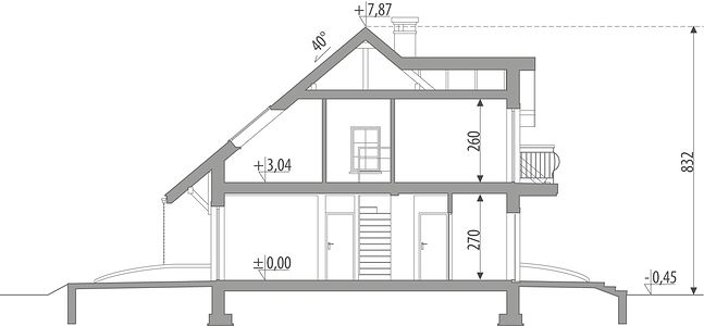 Фасад дома HDI-4521-35 Фасад дома HDI-4521-35
